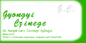 gyongyi czinege business card