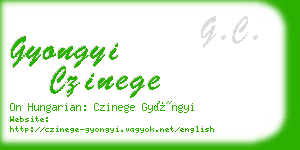 gyongyi czinege business card